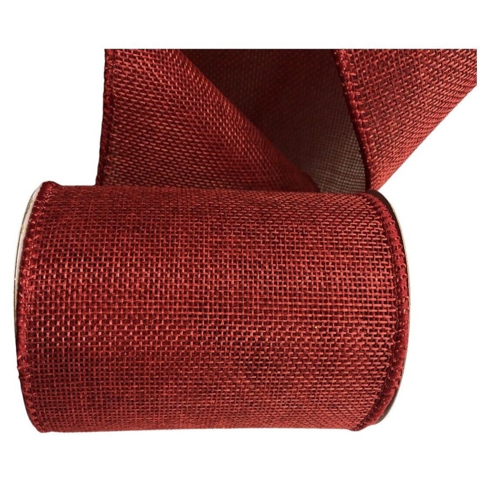Christmas 4 in X 12Ft Wired Edge Red For, Wedding, Valentines - Picture 4 of 6